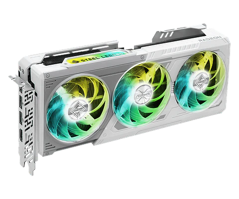 ASROCK RADEON RX 9070 XT STEEL LEGEND 16G DDR6 3XFAN BLANCA