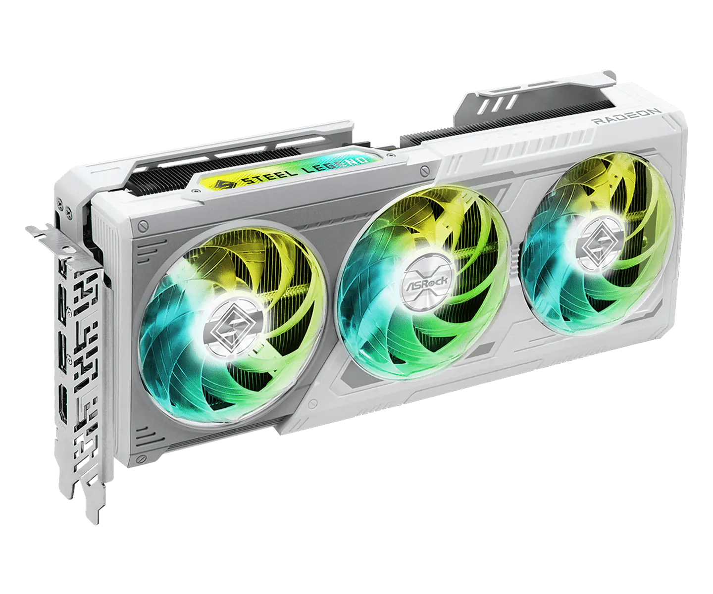 ASROCK RADEON RX 9070 XT STEEL LEGEND 16G DDR6 3XFAN BLANCA 2