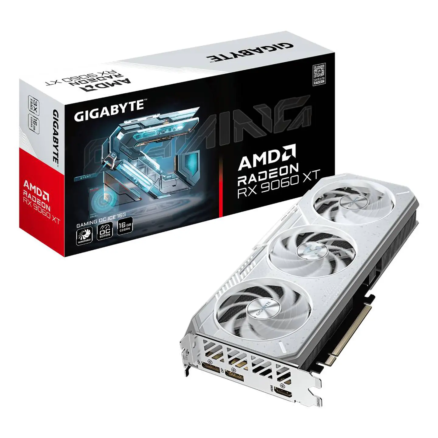 TARJETA DE VIDEO GIGABYTE RADEON RX 9060XT GAMING OC ICE 16G 1