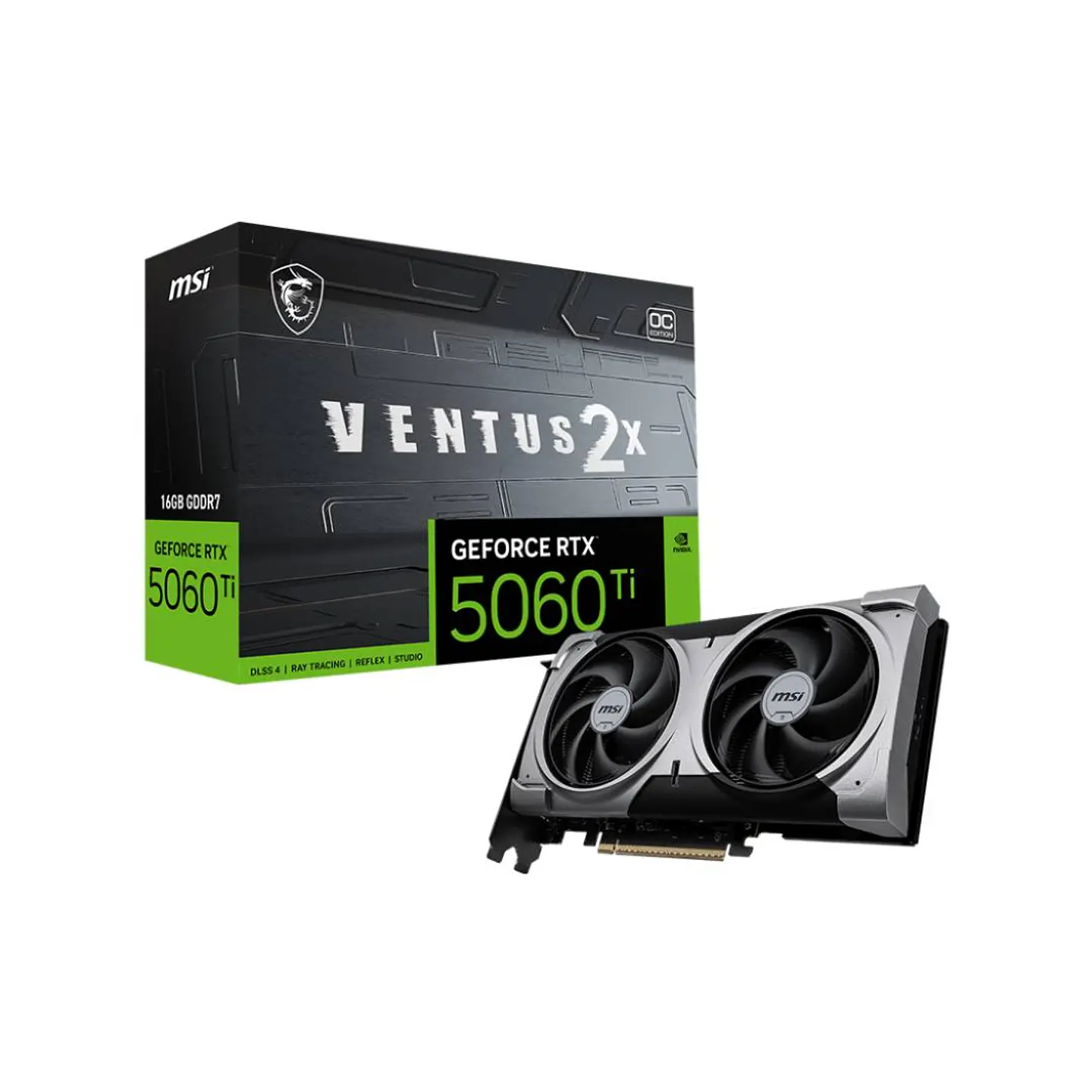 TARJETA GRAFICA MSI GEFORCE RTX 5060TI 16G VENTUS 2X OC PLUS 1