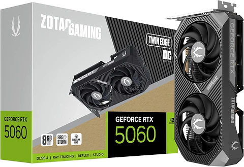 TARJETA DE VIDEO ZOTAC GAMING NVIDIA GEFORCE RTX 5060 TWIN EDGE OC 8GB GDDR7, 128-BIT, 28 GBPS