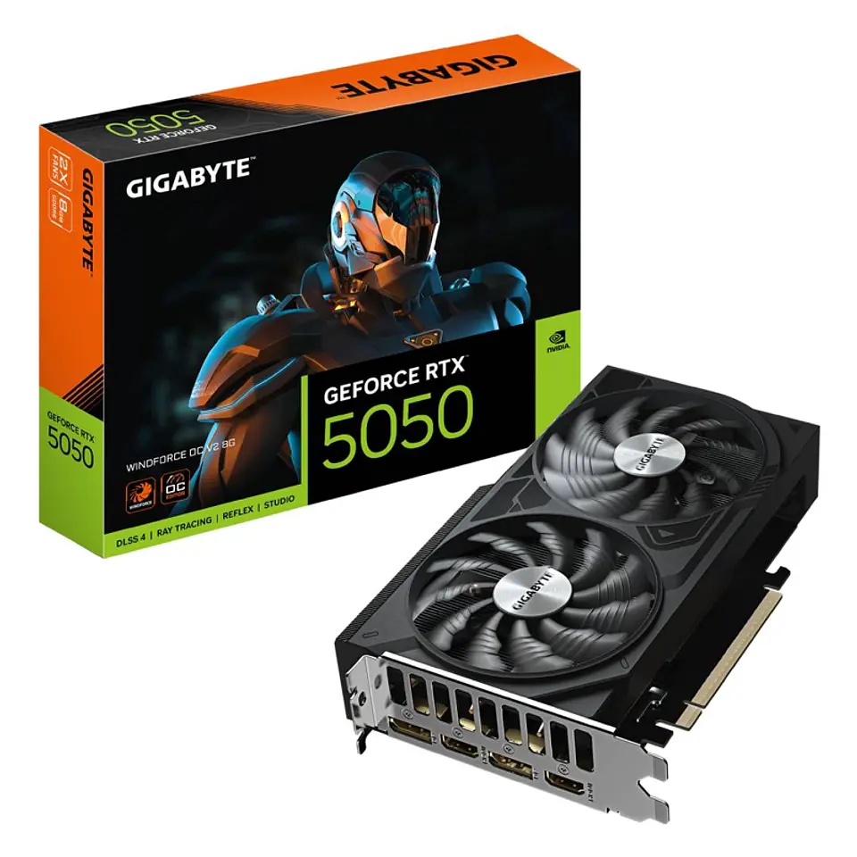 TARJETA DE VIDEO GIGABYTE RTX 5050 WINDFORCE OC V2 8 GB 3