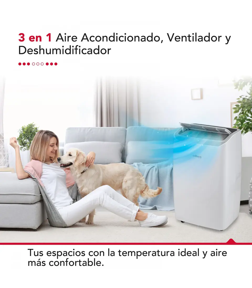 AIRE ACONDICIONADO PORTÁTIL PAC 3EN1 12000 BTU SOLO FRIO 5