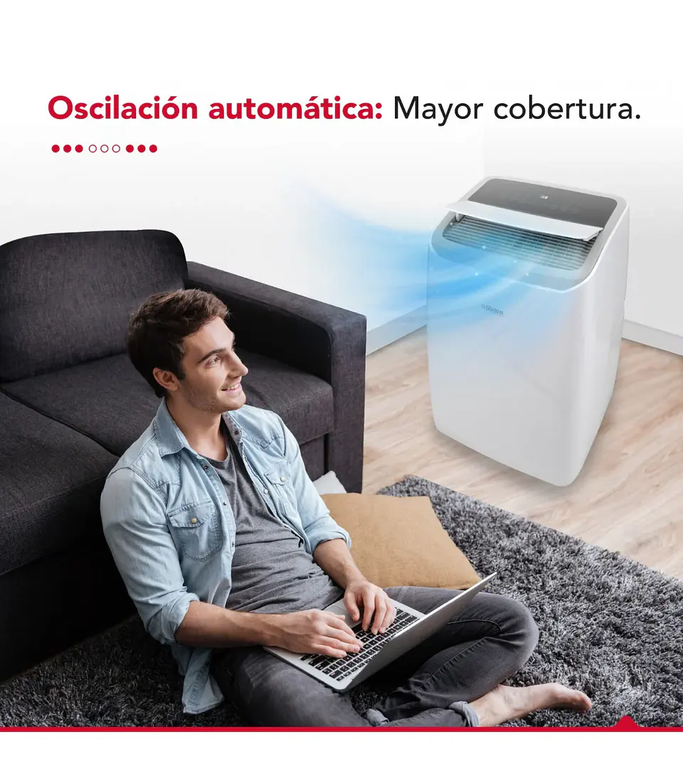 AIRE ACONDICIONADO PORTÁTIL PAC 3EN1 12000 BTU SOLO FRIO 6