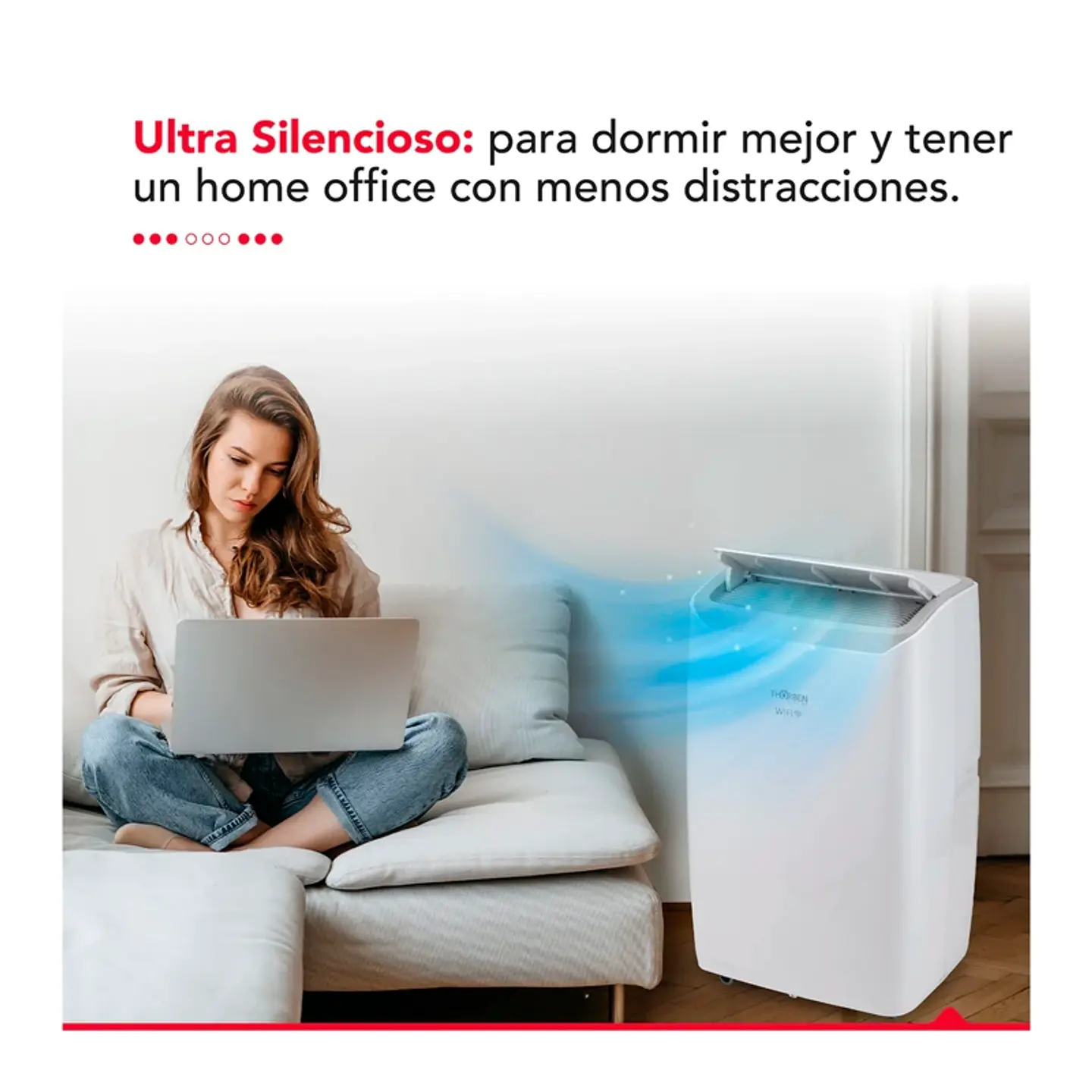 AIRE ACONDICIONADO THORBEN PORTATIL PAC 4 EN 1 WIFI 14000BTU 2