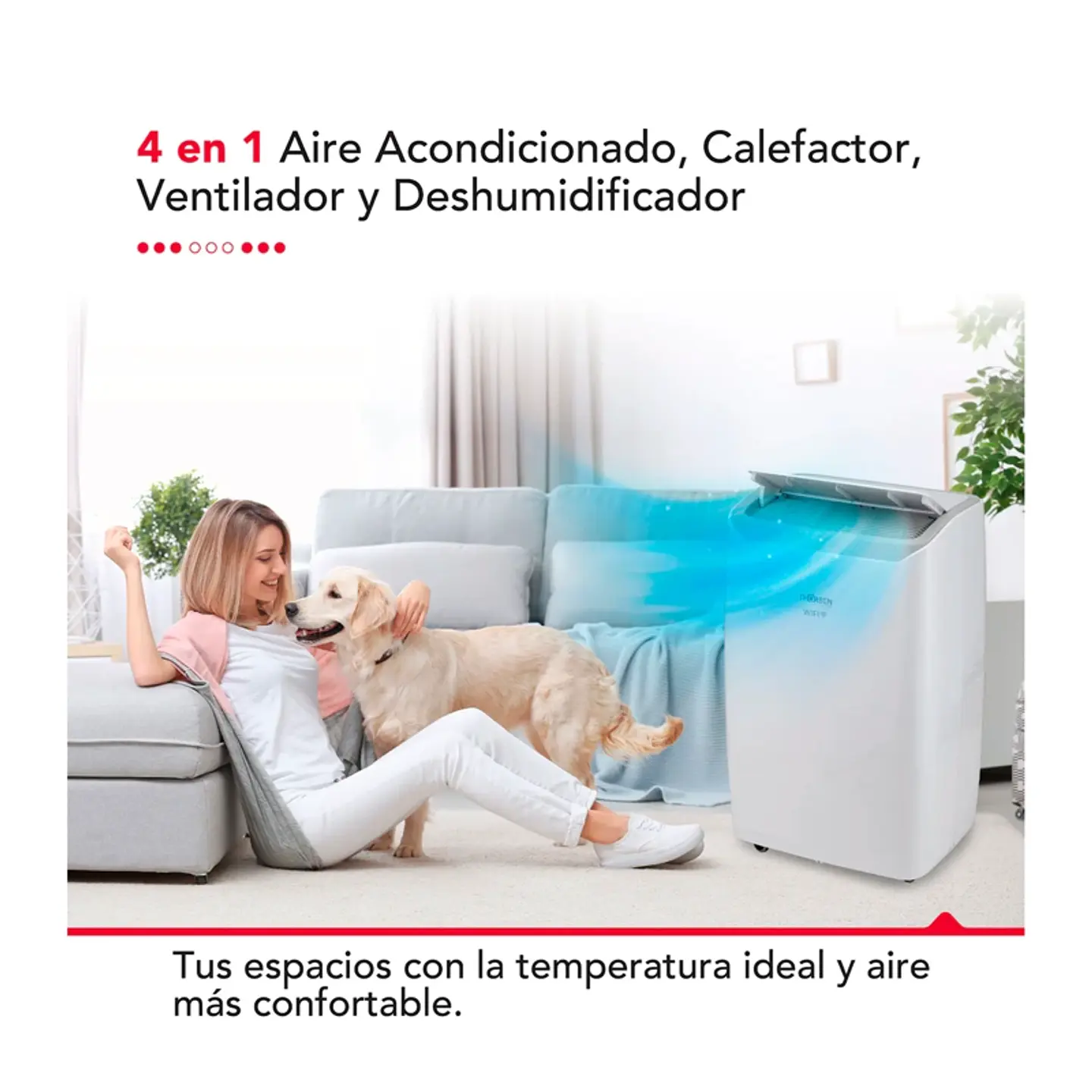 AIRE ACONDICIONADO THORBEN PORTATIL PAC 4 EN 1 WIFI 14000BTU 4