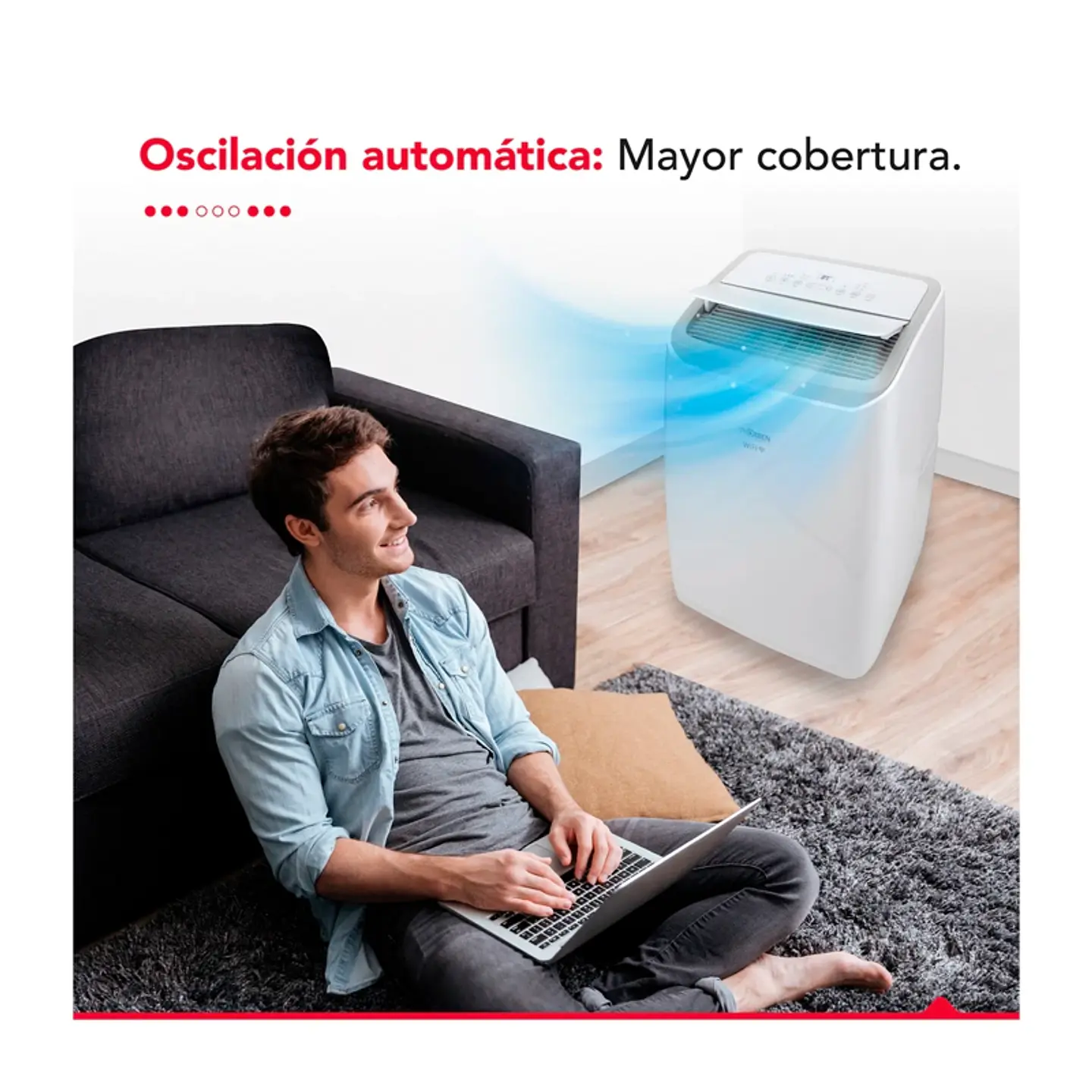 AIRE ACONDICIONADO THORBEN PORTATIL PAC 4 EN 1 WIFI 14000BTU 5