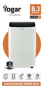 AIRE ACONDICIONADO PORTÁTIL 5EN1 12000 BTU FRÍO CALOR YOGAR - Miniatura 1