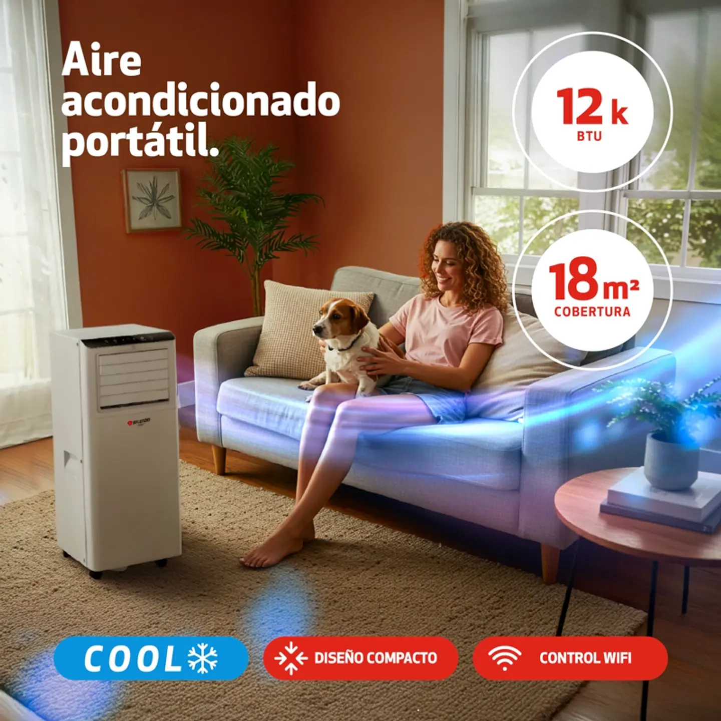 AIRE ACONDICIONADO SPLENDID PORTATIL 12000 BTU WIFI 8