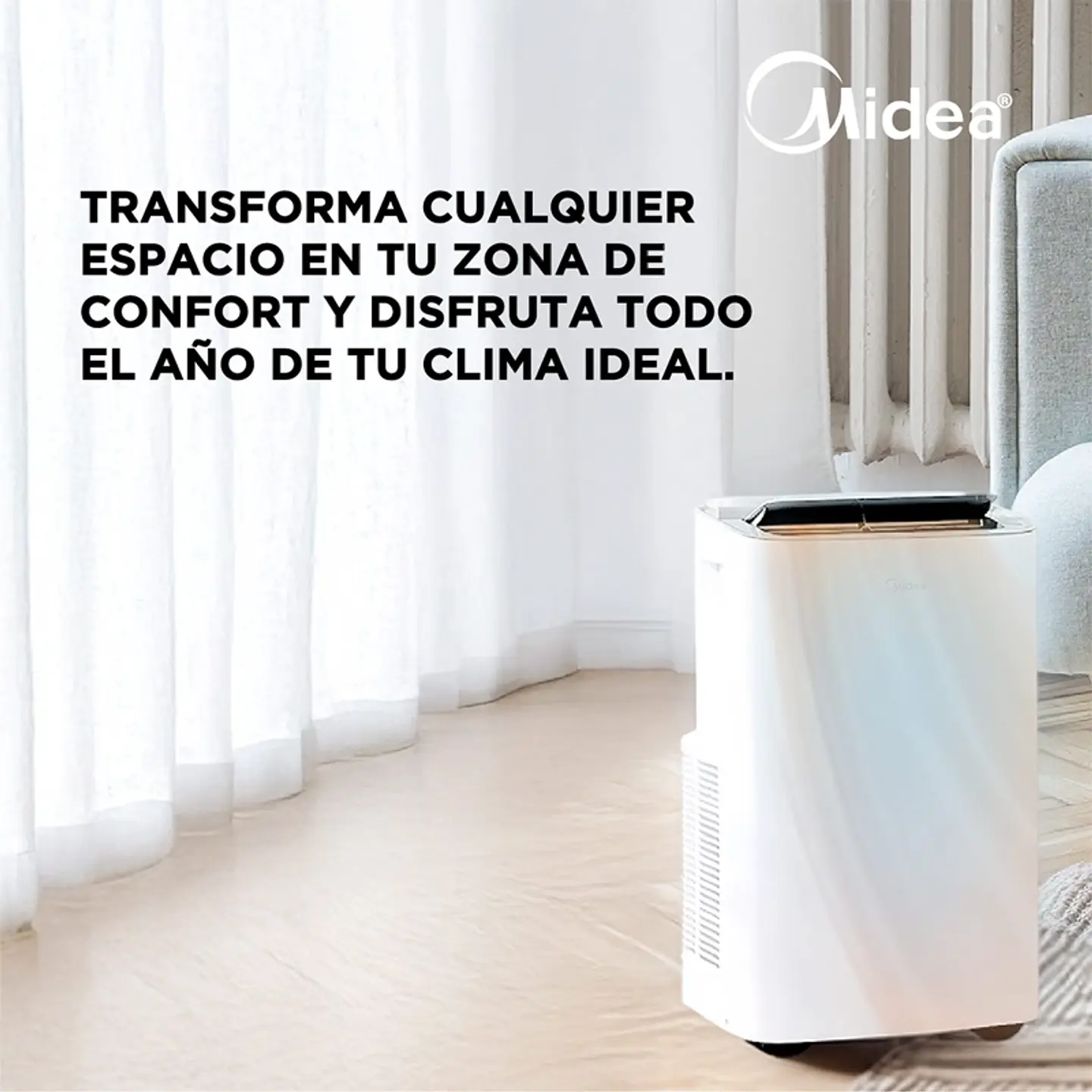 AIRE ACONDICIONADO PORTÁTIL MIDEA 12000 BTU + WIFI MPPXA-12HRN8 5