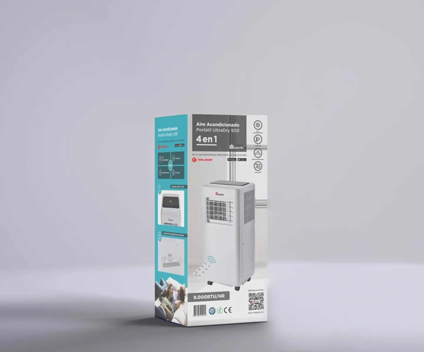 AIRE ACONDICIONADO PORTÁTIL 9000 BTU WI-FI 4 EN 1 ULTRADRY500 3