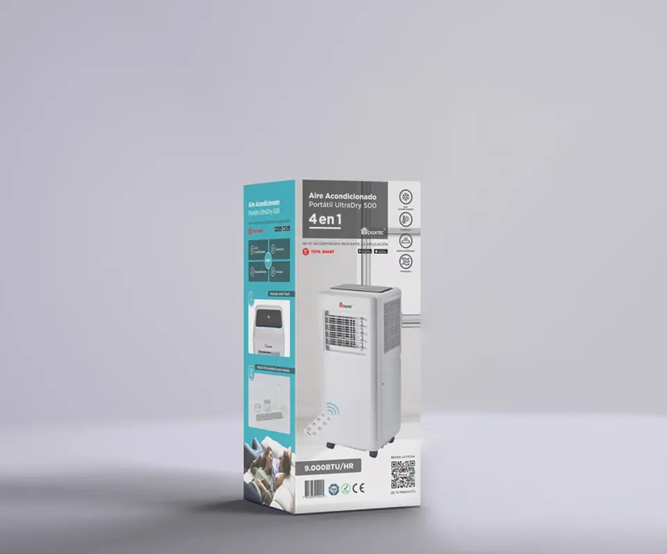 AIRE ACONDICIONADO PORTÁTIL 9000 BTU WI-FI 4 EN 1 ULTRADRY500 3