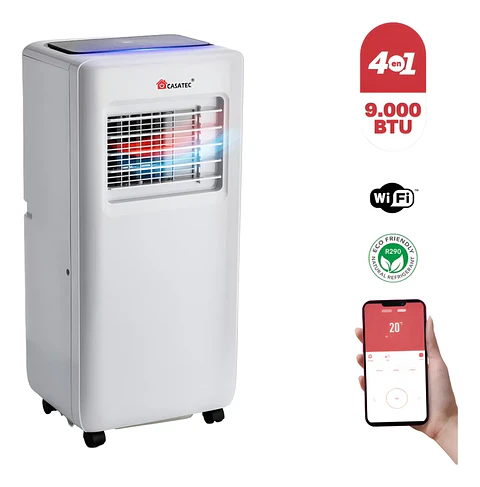 AIRE ACONDICIONADO PORTÁTIL 9000 BTU WI-FI 4 EN 1 ULTRADRY500