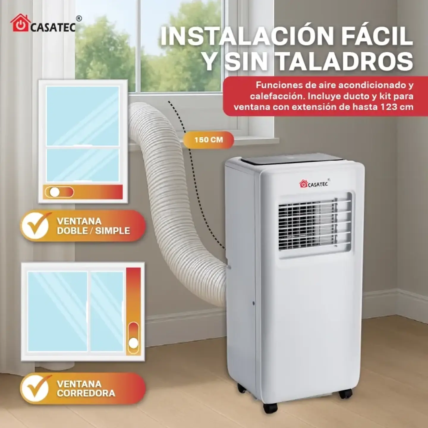 AIRE ACONDICIONADO PORTÁTIL 9000 BTU WI-FI 4 EN 1 ULTRADRY500 5