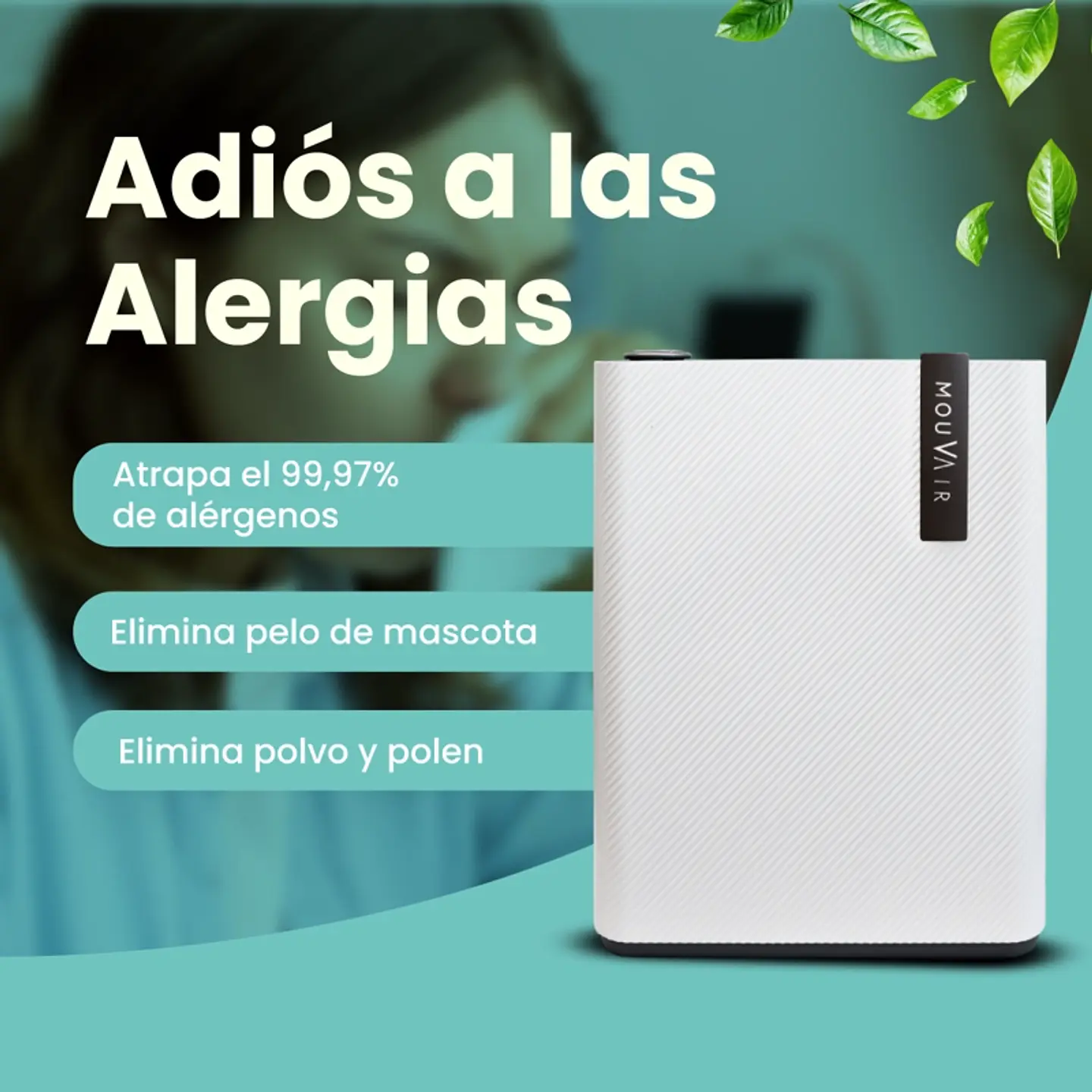 PURIFICADOR DE AIRE CON HUMIDIFICADOR MOUVAIR CALM 3