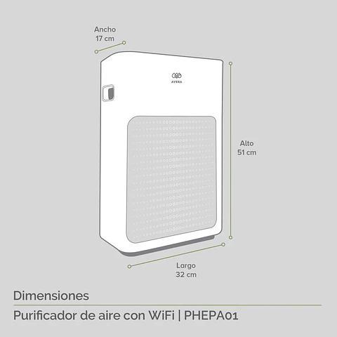 PURIFICADOR DE AIRE AVERA INTELIGENTE WIFI PHEPA01