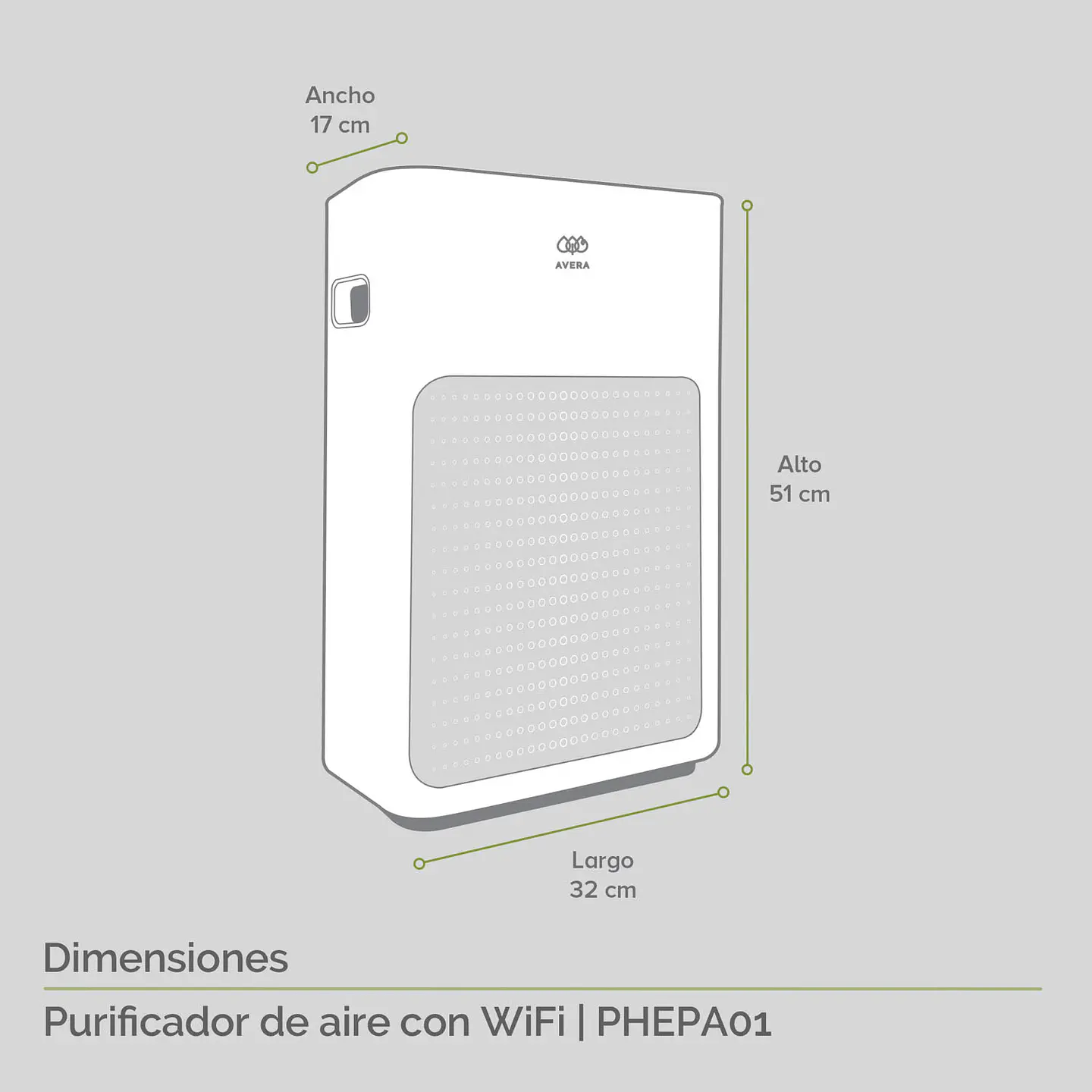 PURIFICADOR DE AIRE AVERA INTELIGENTE WIFI PHEPA01 2
