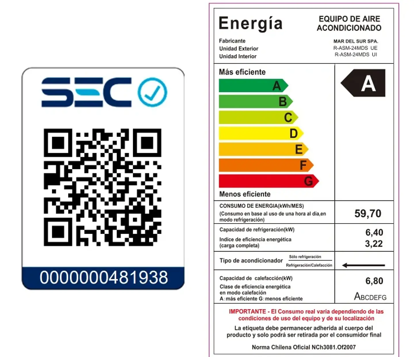 AIRE ACONDICIONADO SPLIT FRIO-CALOR INVERTER 24.000 BTU WIFI KENDAL 5