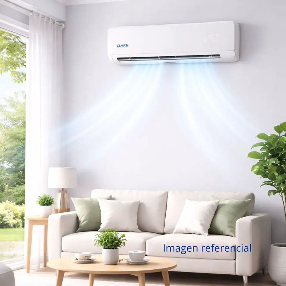 AIRE ACONDICIONADO SPLIT MURO INVERTER CLARK 12.000BTU R32 BLANCO 4