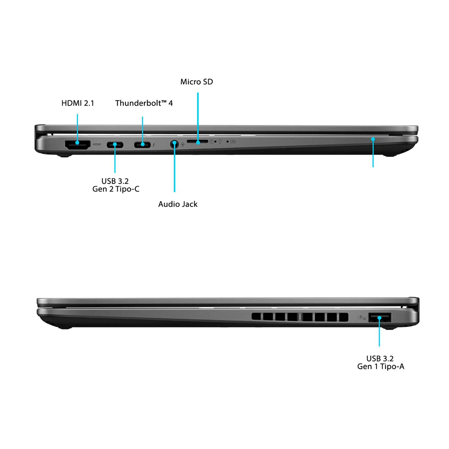 NOTEBOOK ASUS VIVOBOOK 14 FLIP TP3407SA-QL085W INTEL CORE ULTRA 7 16GB RAM 1TBSSD PANTALLA TOUCH 14