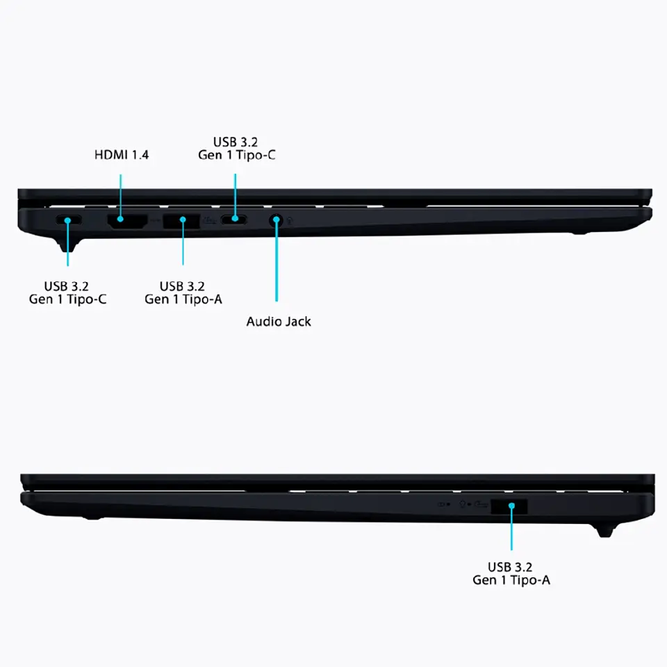 NOTEBOOK ASUS VIVOBOOK 14 M1407KA-LY092W AMD RYZEN AI 7 16GB RAM 512GB SSD 14” 4