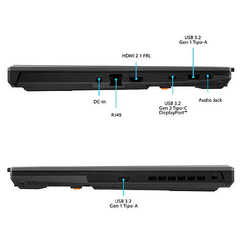 NOTEBOOK GAMER ASUS TUF F16 FX607VJ-RL028W INTEL CORE 5 8 GB RAM 512 GB SSD NVIDIA RTX 3050 16"