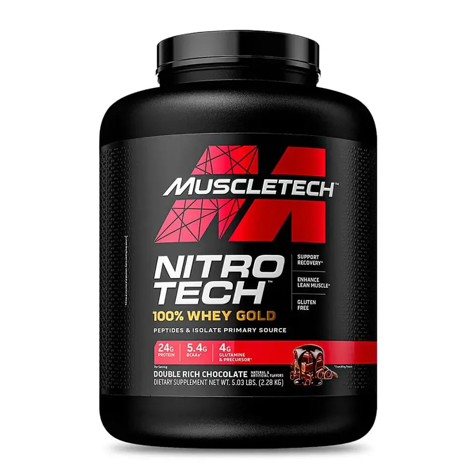 Nitro Tech 100% Whey Gold 5 lbs - Doble Chocolate 1