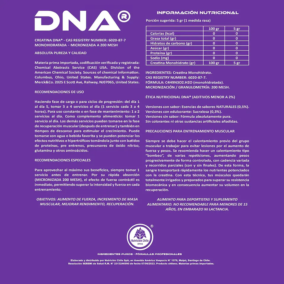 CREATINA DNA® - ABSOLUTAMENTE PURA - POTE - 1KG 4