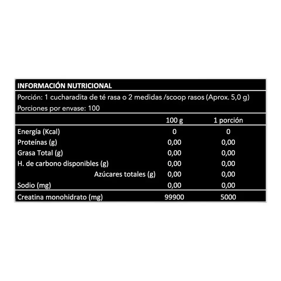 CREATINA MONOHIDRATADA SILVER 500GR 100SV - RH45. 2