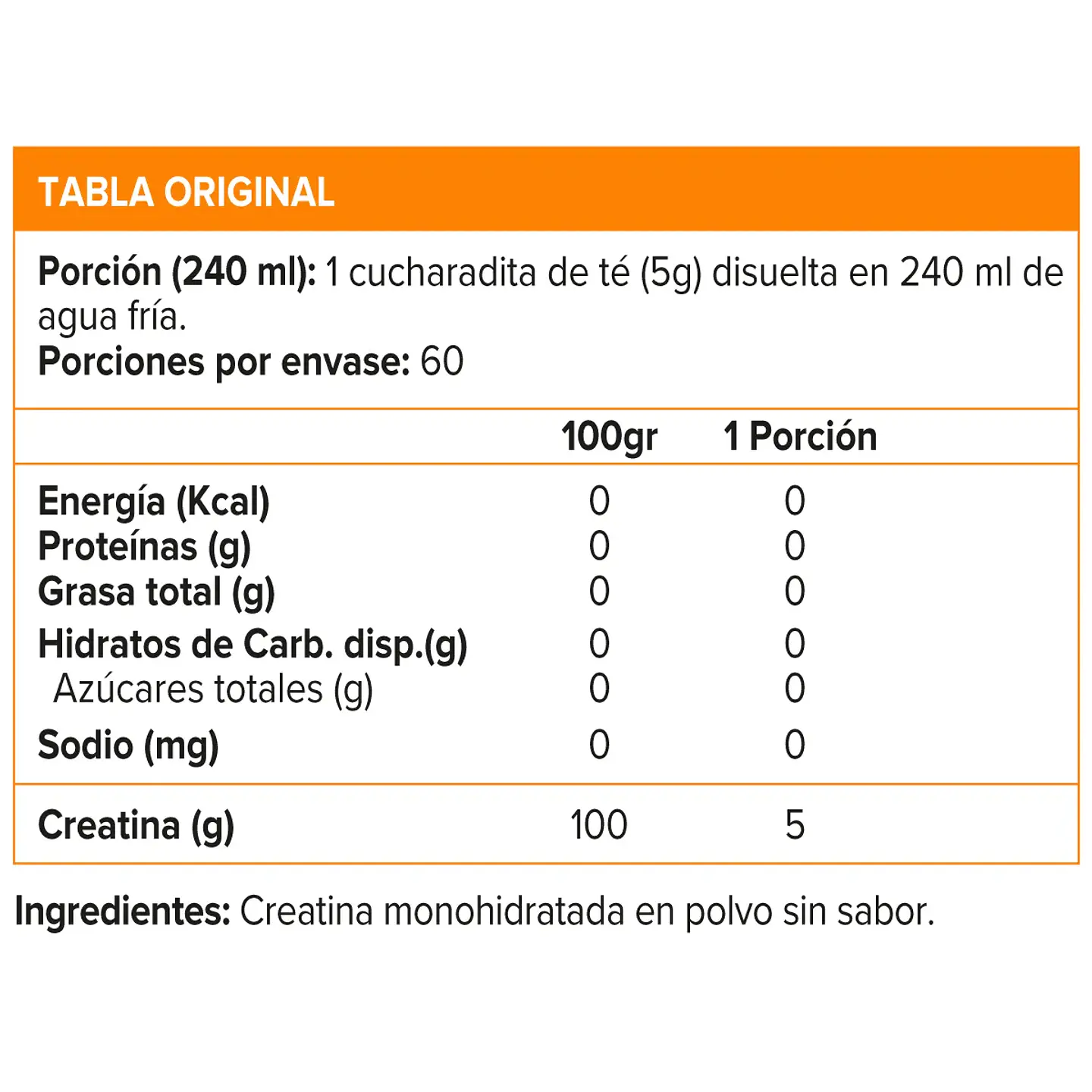 CREATINA POWDER - 300 GR. ON 2