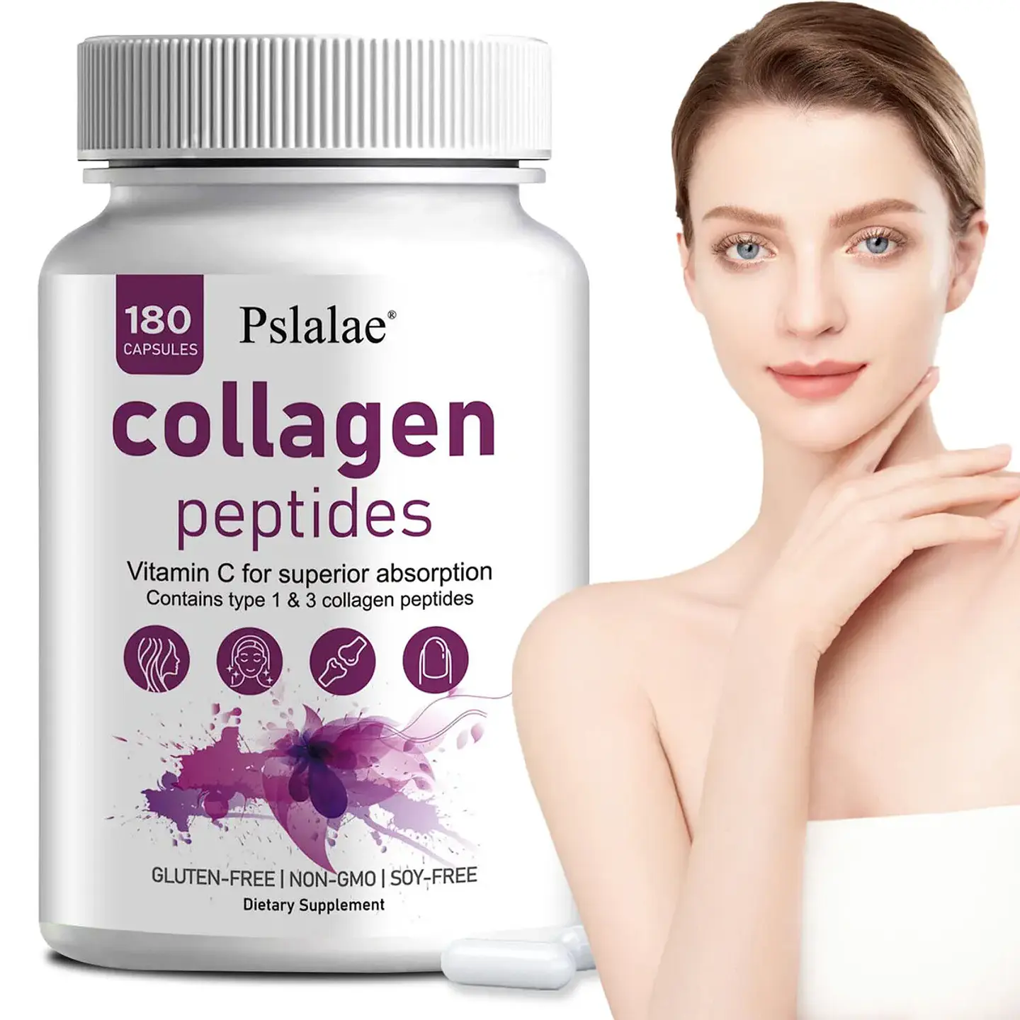 Colageno Hidrolizado Peptidos 1200mg Vitamina C Y E 180 Caps 5