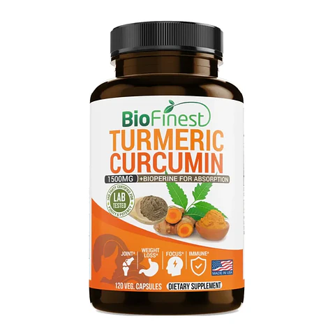 Curcuma Turmeric 1500mg Cuidado Inflamaciones Y Dolores 120c