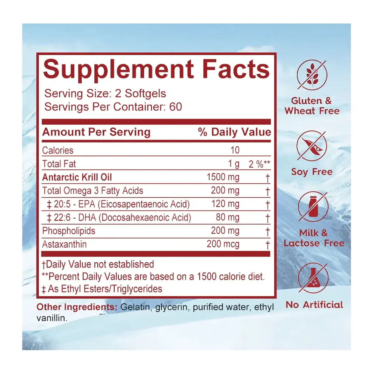 Antarctic Krill Oil Omega 3 Aceite De Krill 1500mg 120 Caps 3