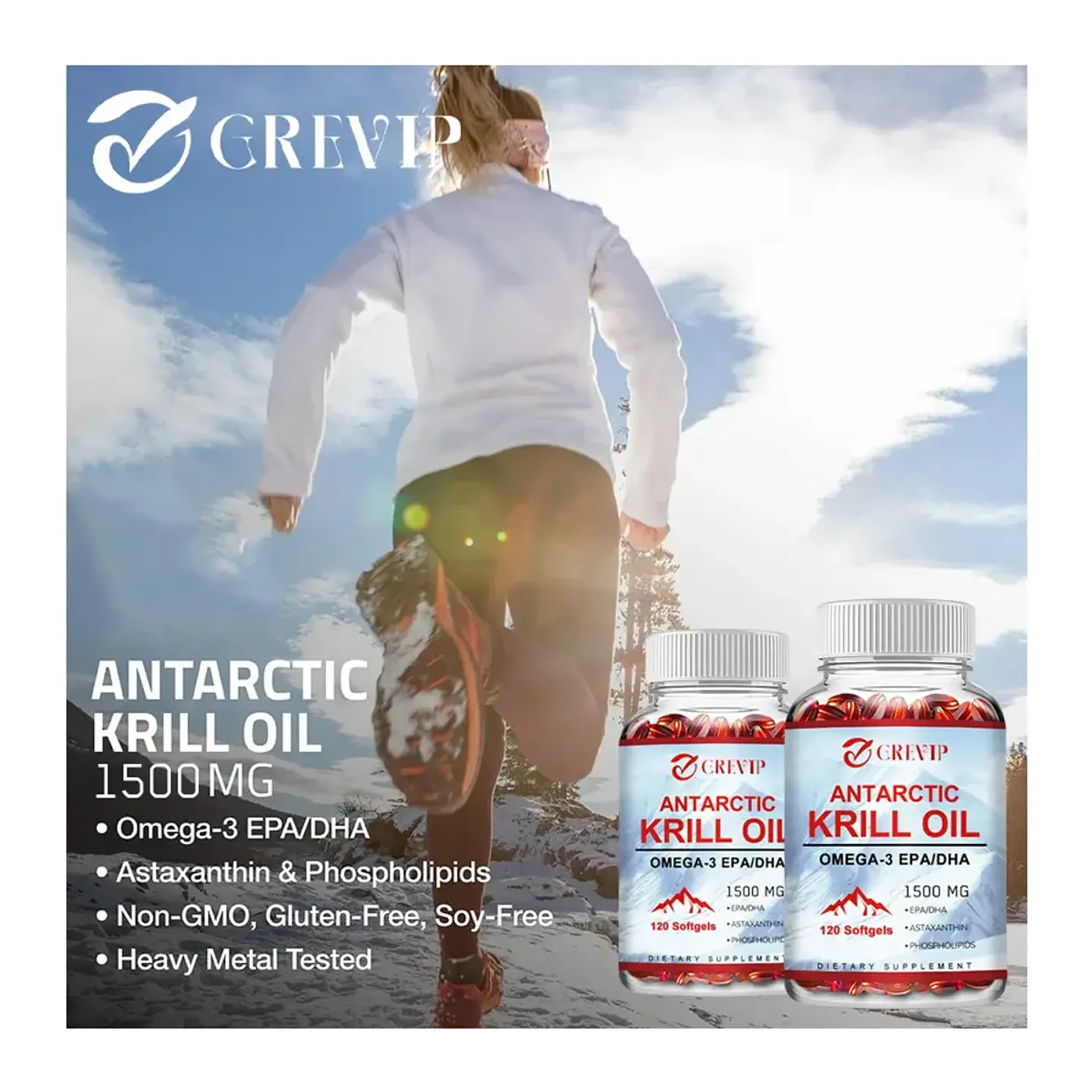 Antarctic Krill Oil Omega 3 Aceite De Krill 1500mg 120 Caps 5