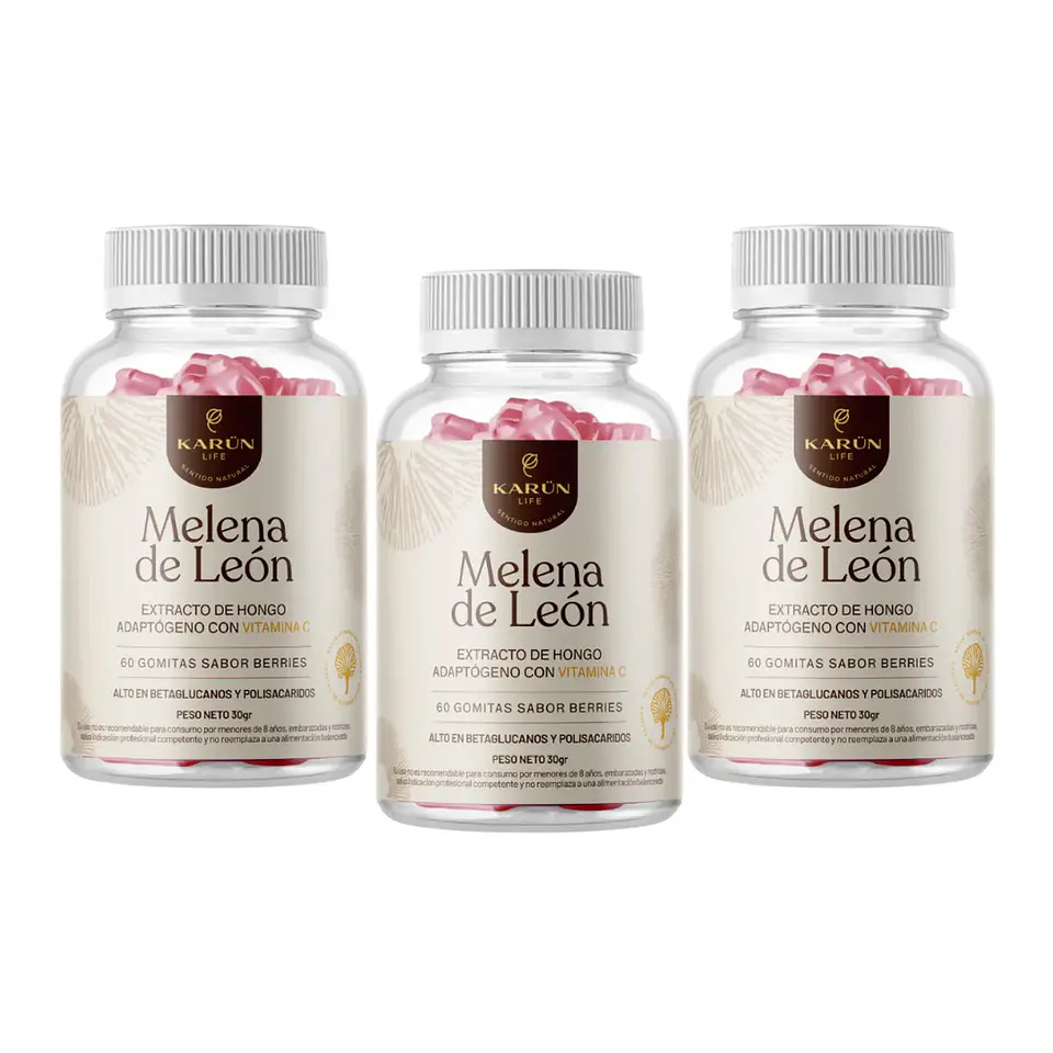 Pack x3 Gomitas Melena Leon 180 UnKarun Life 1