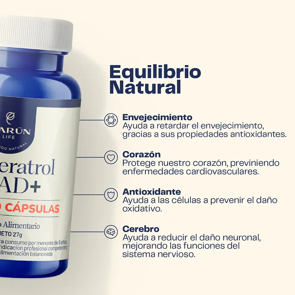 Pack Doble Resveratrol Nad+ 120 Capsulas Karun Life 5