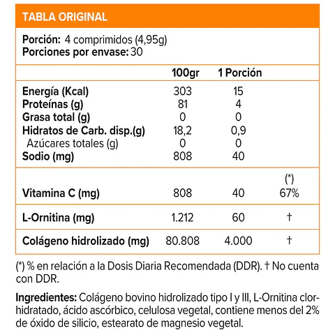 Colágeno Hidrolizado 1000 Mg. con VIT C