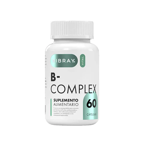 Complejo B L-triptofano Magnesio Y Zinc 60 Caps Pack 6 Frascos Nibray Vital