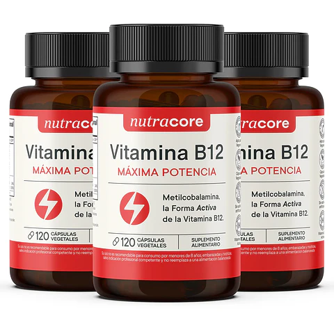 Vitamina B12 Activa 12mcg Vegana - Pack 3x120 Cáps Vegetales