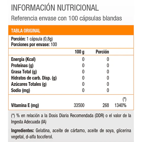 Vitamina E 400 UI (100 soft)