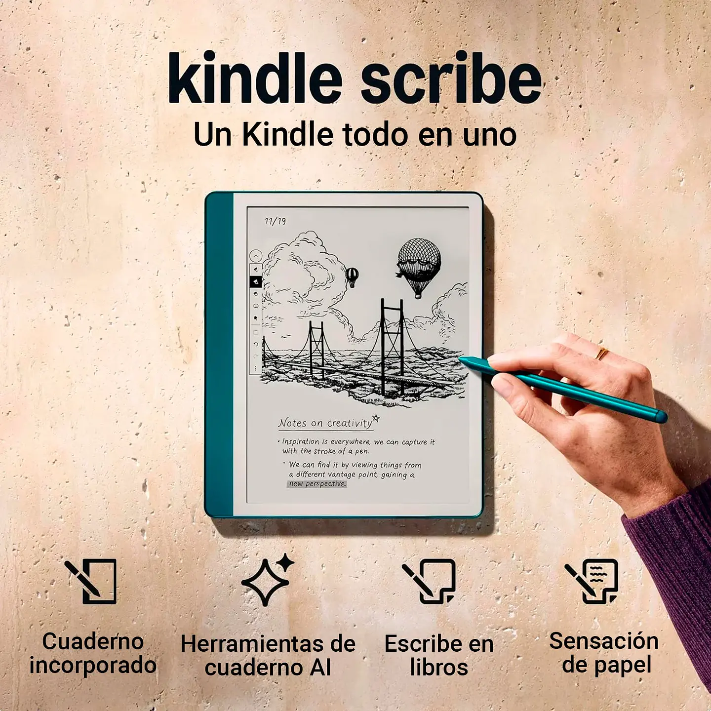 AMAZON KINDLE SCRIBE 64GB 2024 PREMIUM PEN METALLIC JADE 8