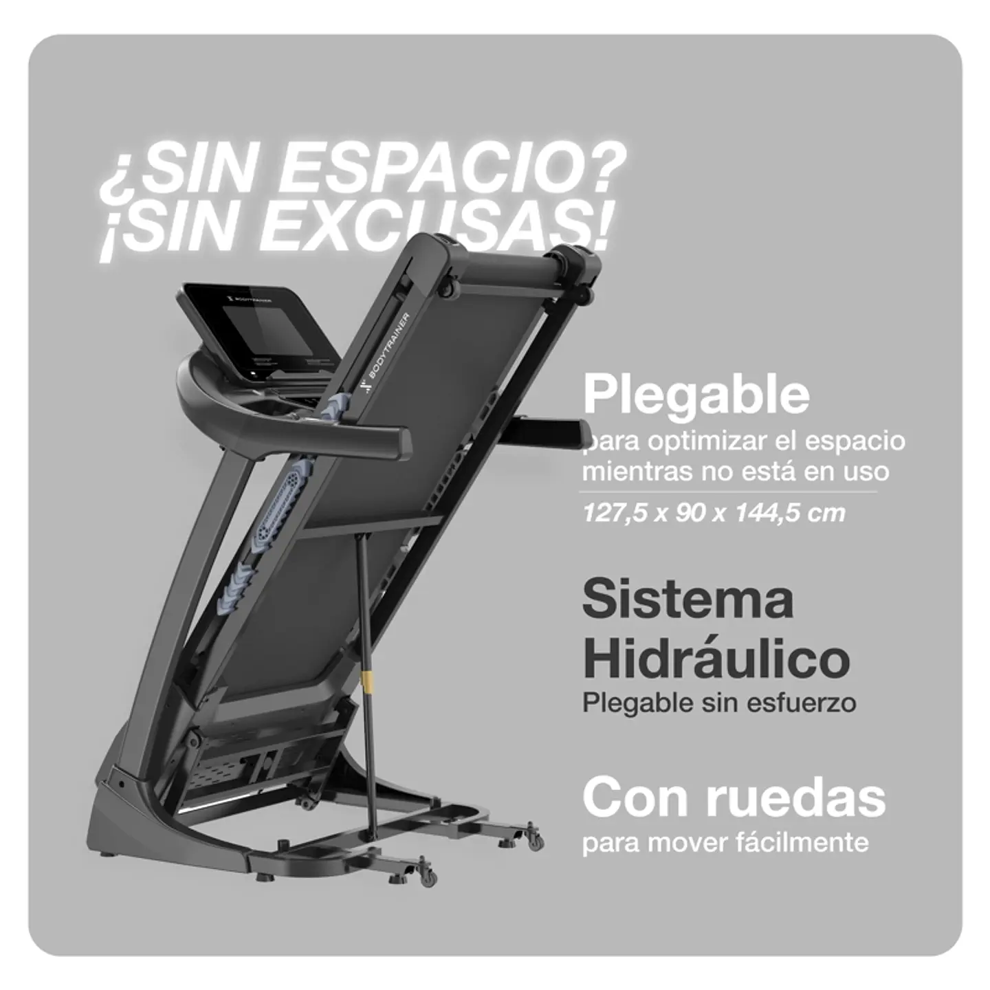 TROTADORA CON PANTALLA BODYTRAINER RN820 20 KM/H CON APPS 4