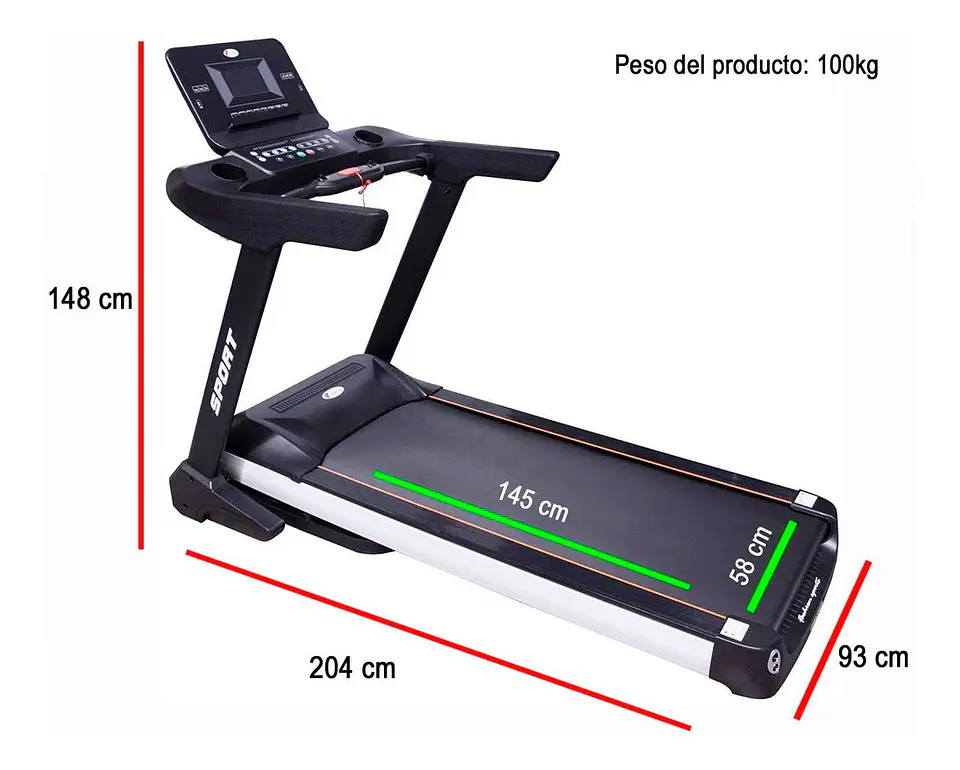 TROTADORA ELECTRICA CENTURFIT 20 KM/H PROFESIONAL PLEGABLE INCLINACIO 5