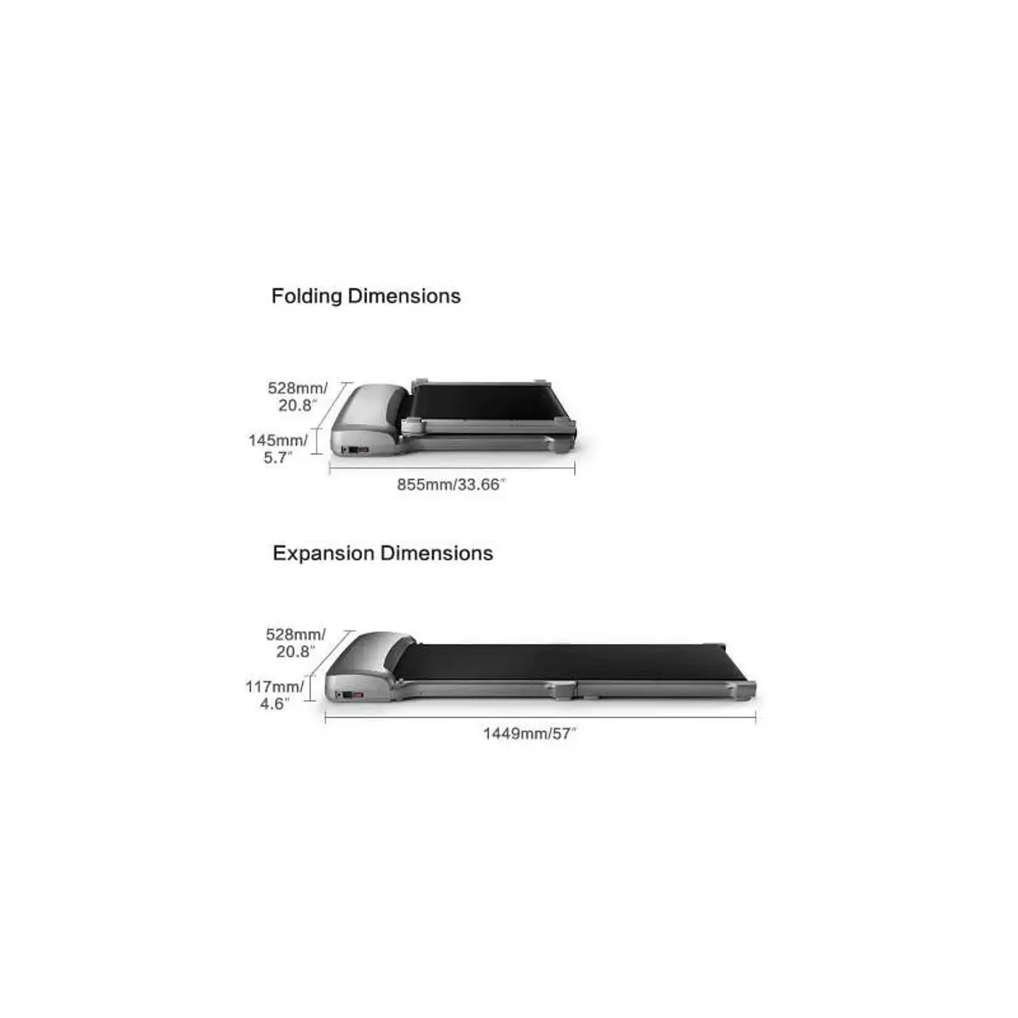 CAMINADORA KINGSMITH C1 6 KM/H XIAOMI WALKINGPAD C1 BLANCO MAS RODILLERAS 4