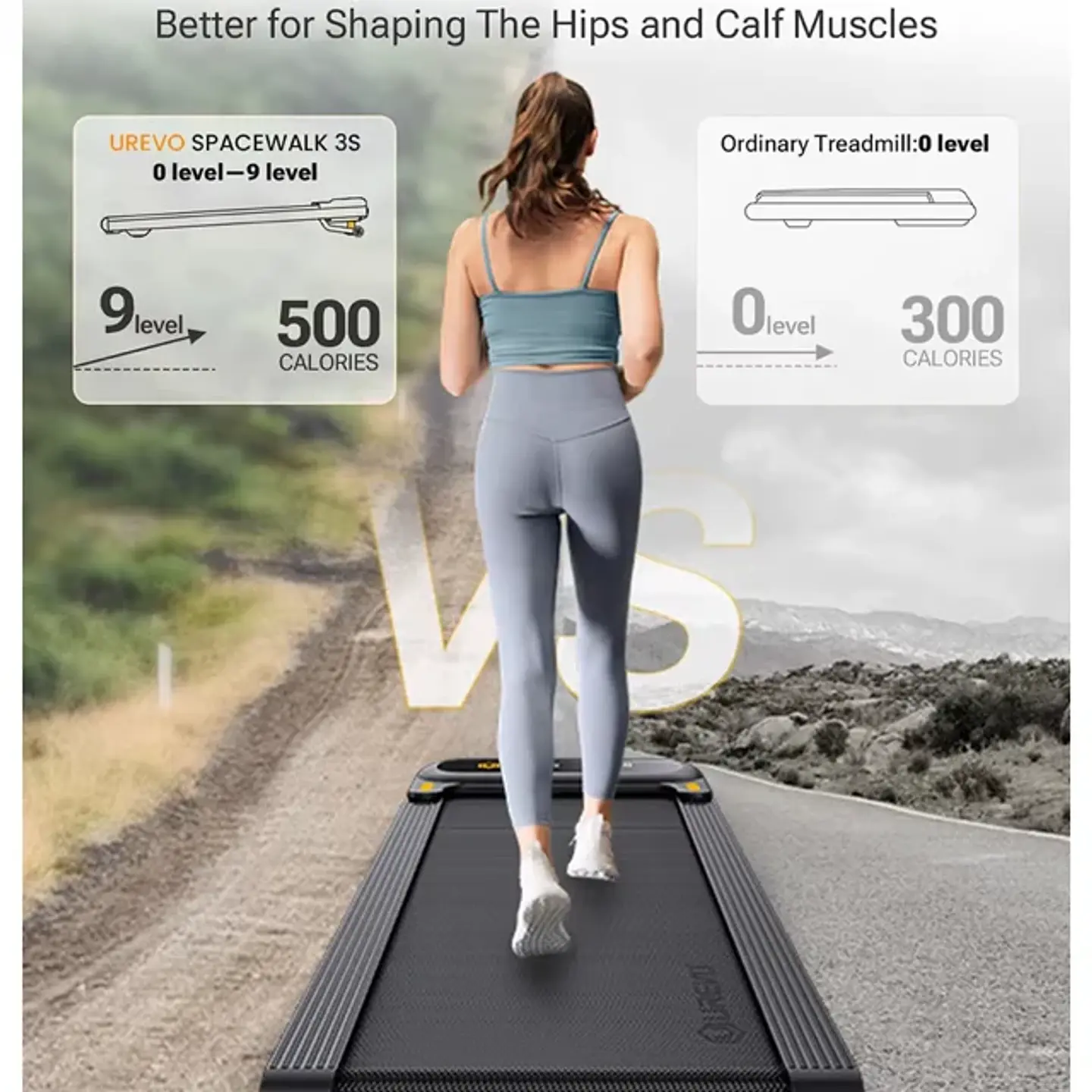 UREVO SPACEWALK CAMINADORA INTELIGENTE 3S, 9 NIVELES DE INCLINACION AUTOMATICA, VELOCIDAD DE 6 KM/H 4