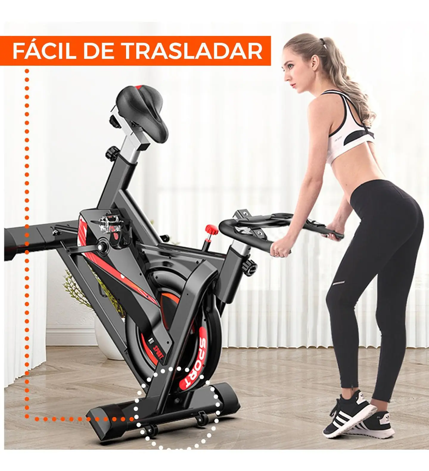 BICICLETA DE SPINNING XPORT GH707 CAPACIDAD 140 KG 7