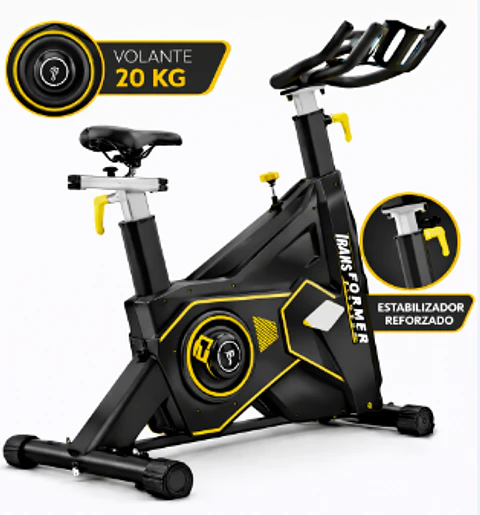 BICICLETA SPINNING PROFESIONAL TRANSFORMER VOLANTE 20 KG