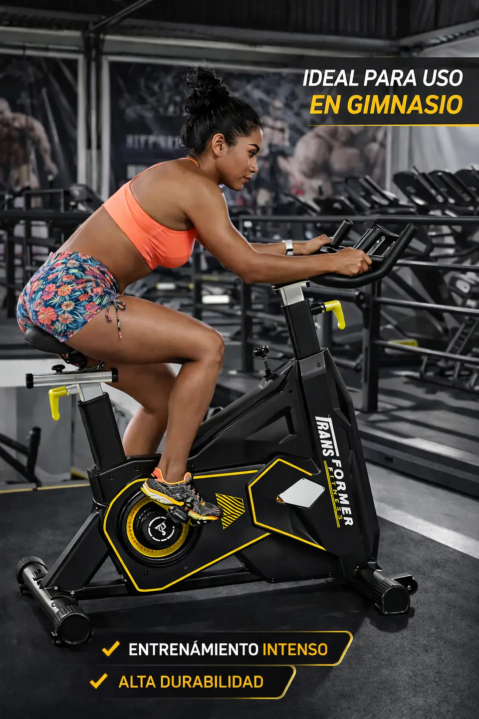 BICICLETA SPINNING PROFESIONAL TRANSFORMER VOLANTE 20 KG 5