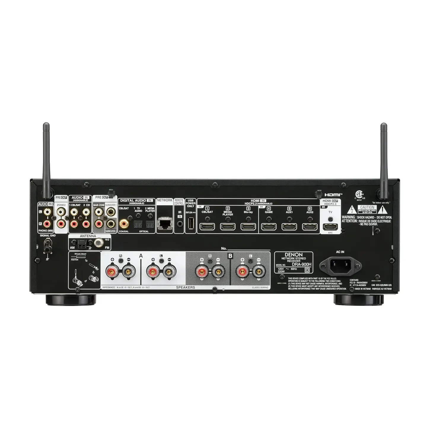 RECEIVER DENON STEREO CON STREAMER 8K DRA-900H 4