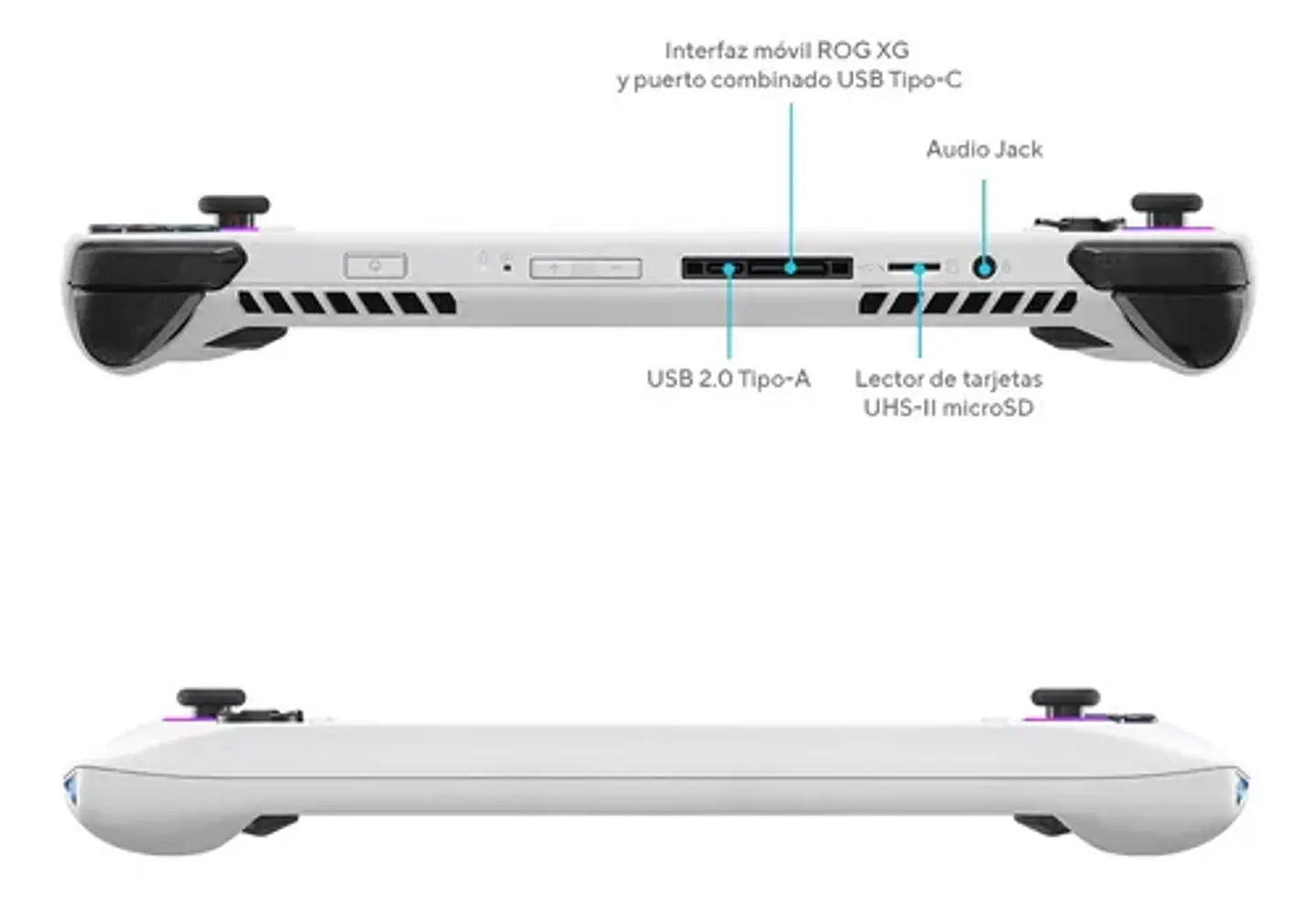 CONSOLA ASUS ROG ALLY (2023) RC71L RYZEN Z1 EXTREME 16GB RAM 512GB SSD COLOR BLANCO 3